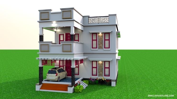 80 sq meter house design 2 storey (24 x 36)