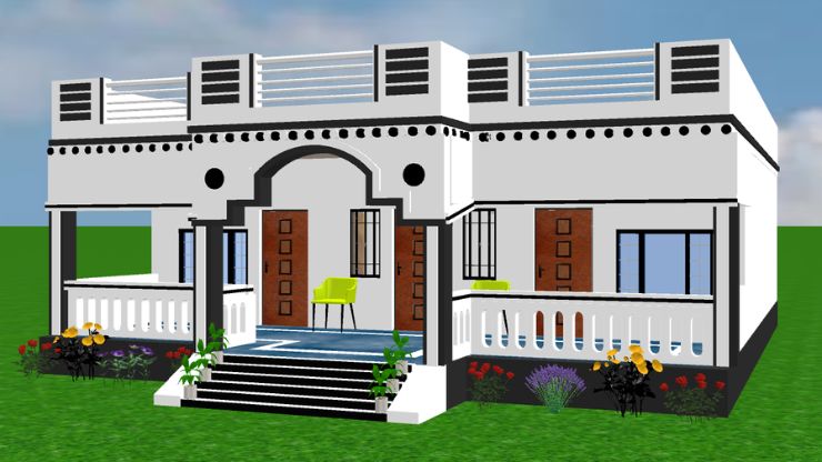 4 bhk house plan in 1500 sq ft