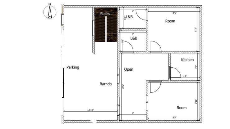 Single Floor House Design