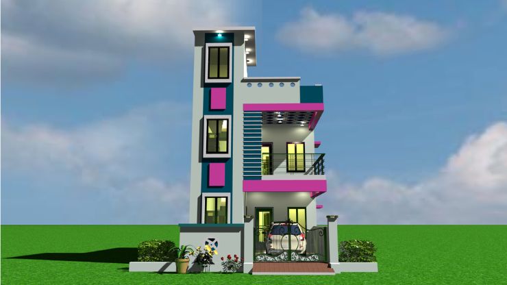 18 X 40 House Plan With Car Parking 18 40 House Plan 2bhk Small 