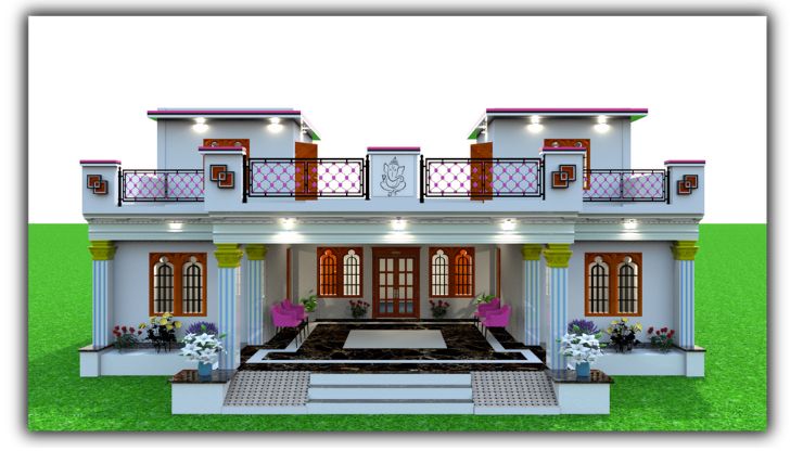 6 Room House Design In Village For Two Family Free PDF Small House Plane