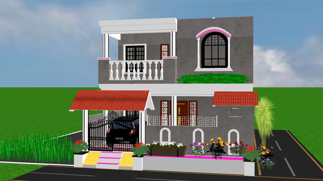 village house Design low budget | village single floor home front ...