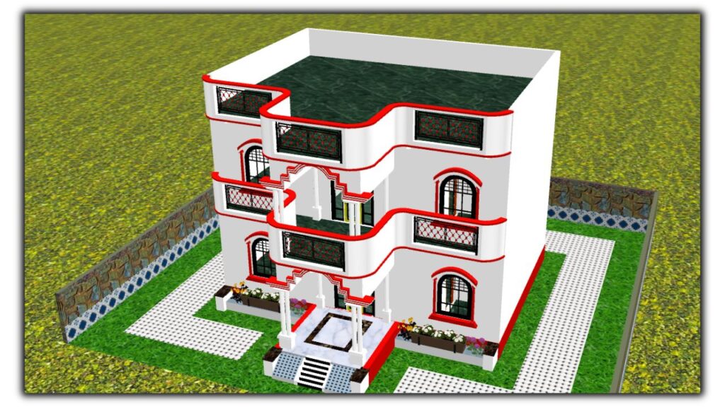 3 Room House Design in Village
