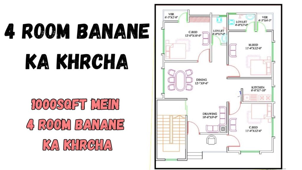 4 Room Banane ka Kharcha