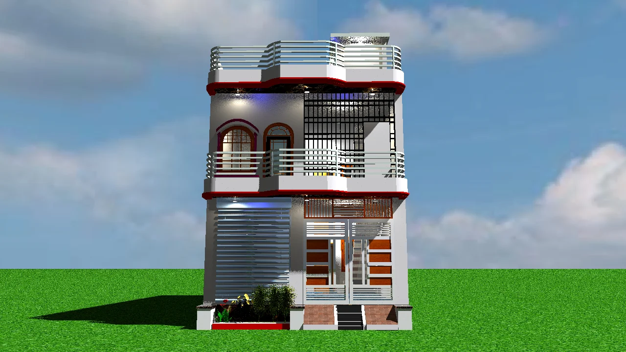 19 x 45 house plan