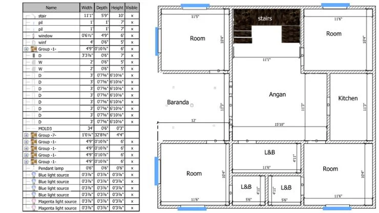 Ghar ka Naksha 4 Room photo